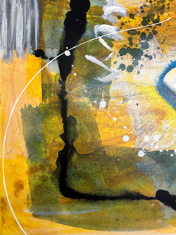 Abstract Painting Original, Expressionism in Modern Abstract Wall Art |  Intrafin I (24"x24")