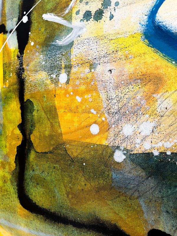 Abstract Painting Original, Expressionism in Modern Abstract Wall Art |  Intrafin I (24"x24")