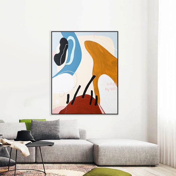 Embodying the Melody in Modern Acrylic Abstract Painting, Contemporary Canvas Wall Art | Kaya (Vertical Ver.)