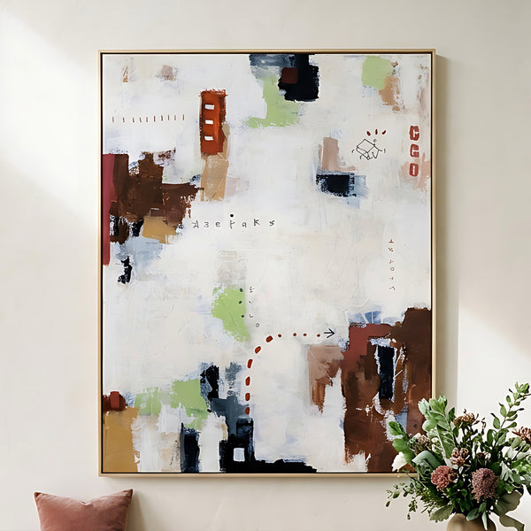 Moody Green Abstract Wall Art — Large Original Oil Painting, Textured Canvas — "Keepers"