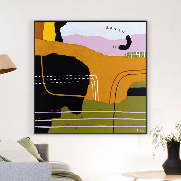 Modern Original Abstract Painting in Acrylic, Sophisticated Blend of Classic and Style Large Canvas Wall Art | Keme