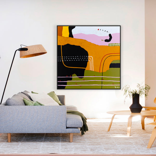 Modern Original Abstract Painting in Acrylic, Sophisticated Blend of Classic and Style Large Canvas Wall Art | Keme