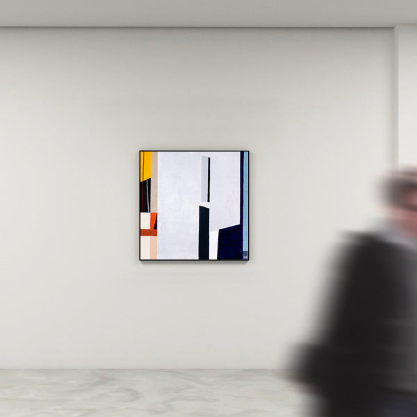 Original Abstract Paintings, Geometric Minimalism Modern Canvas Wall Art | Komp (30"x30")