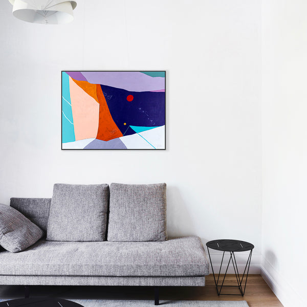 Original Abstract Colorful Painting, Symbolic Expression Modern Canvas Wall Art | Kusnoci (32"x24")