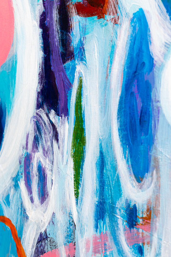 Vivid Depiction of Ebb and Flow in Original Contemporary Abstract Modern Painting | Kyma (48"x48")