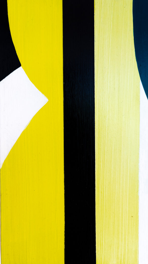 Abstract Painting – Original Wall Art – Acrylic & Oil Paint on Wood – Modern Textured Geometric Painting – "Lehm I" – 7"x9.5" (18x24cm)