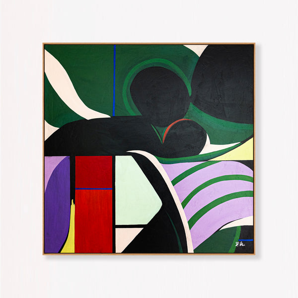 Abstract Painting – Original Wall Art – Oil & Acrylic Painting on Canvas – Large Textured Modern Painting – Leniter (39"x39” | 99x99 cm)