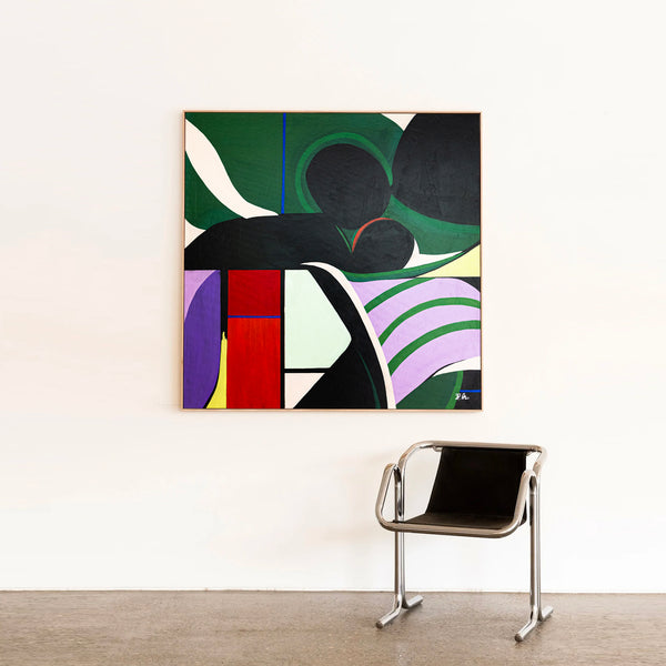 Abstract Painting – Original Wall Art – Oil & Acrylic Painting on Canvas – Large Textured Modern Painting – Leniter (39"x39” | 99x99 cm)