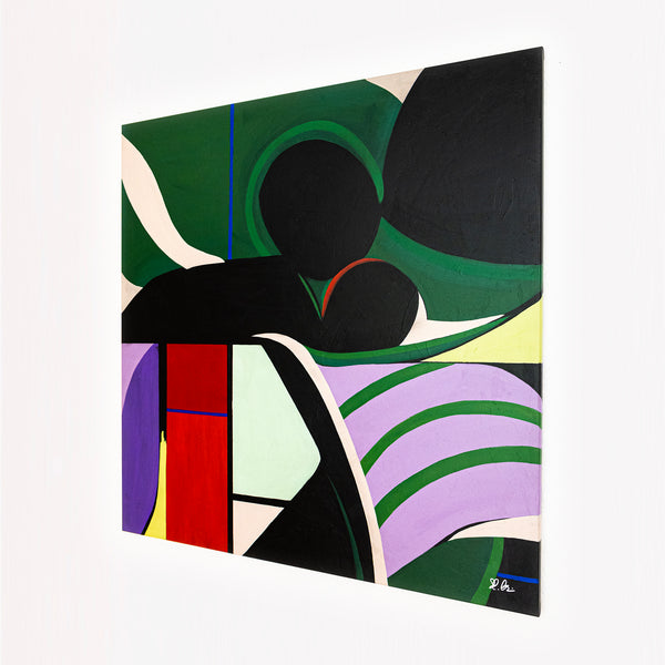 Abstract Painting – Original Wall Art – Oil & Acrylic Painting on Canvas – Large Textured Modern Painting – Leniter (39"x39” | 99x99 cm)