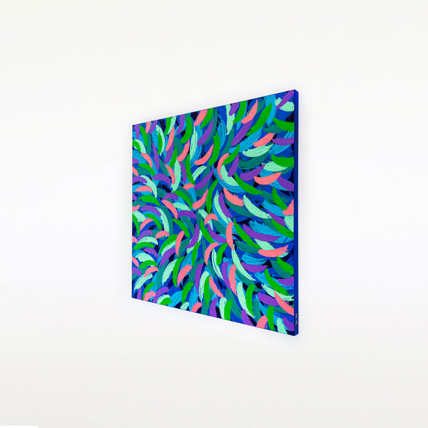 Dynamic Colorful Abstract Painting, Modern Canvas Wall Art to Ignite Your Imagination | Locomotion in color II (40"x40")
