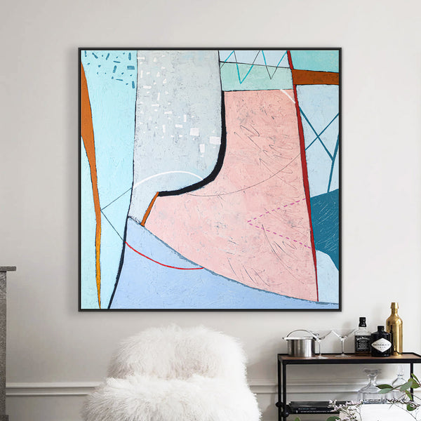 Fantastic Journey Through Large Original Abstract Acrylic Painting, Contemporary Modern Canvas Wall Art | Ludens