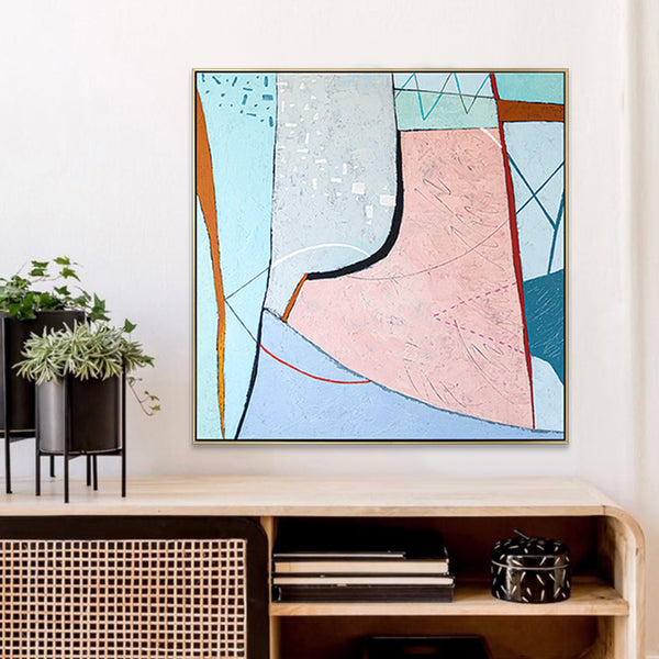 Fantastic Journey Through Large Original Abstract Acrylic Painting, Contemporary Modern Canvas Wall Art | Ludens