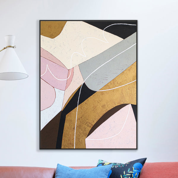 Captivating Original Abstract Acrylic Painting of Opulence & Tranquility, Large Modern Canvas Wall Art | Lux