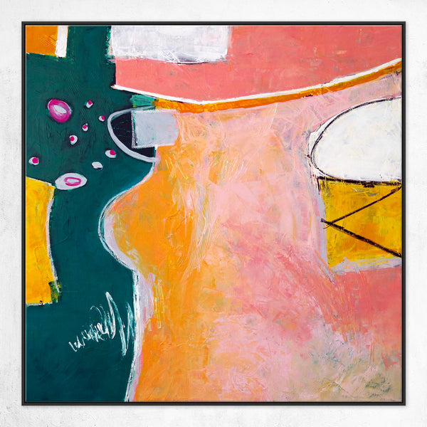 Original Abstract Modern Painting, Large Canvas Wall Art Filled with Expressive Marks and Shapes | Magician's table