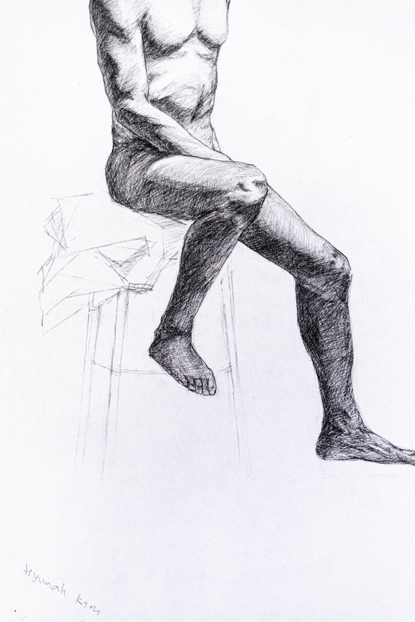 Male Nude Seated on a Chair II, 2000