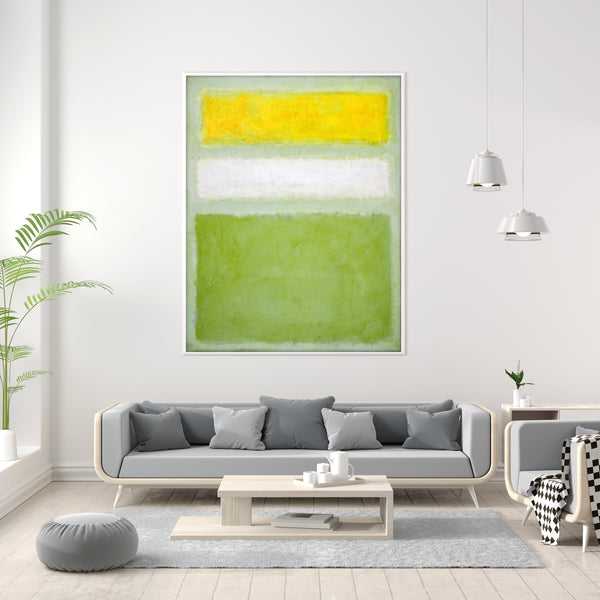 Original Abstract Painting of Rothko-Inspired, Large Modern Canvas Wall Art in Conveying Warmth and Peace | Meadow