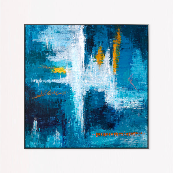 Abstract Painting – Original Wall Art – Large Oil & Acrylic Painting on Canvas – Modern Minimalist Contemporary Canvas Art – “Measurement”