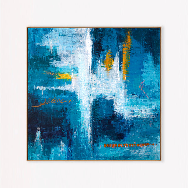 Abstract Painting – Original Wall Art – Large Oil & Acrylic Painting on Canvas – Modern Minimalist Contemporary Canvas Art – “Measurement”