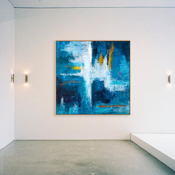 Abstract Painting – Original Wall Art – Large Oil & Acrylic Painting on Canvas – Modern Minimalist Contemporary Canvas Art – “Measurement”