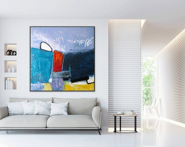 Light & Energy in Original Abstract Acrylic Painting, Large Contemporary Modern Canvas Colorful Wall Art | Mediate