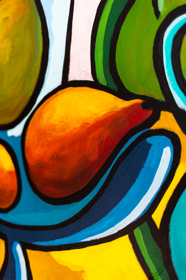 Abstract Painting - Original Wall Art – Large Oil & Acrylic on Canvas – Minimalist Abstract Wall Art – Mensa Lucis (40"x40" | 101x101cm)