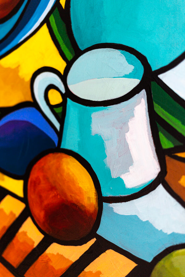 Abstract Painting - Original Wall Art – Large Oil & Acrylic on Canvas – Minimalist Abstract Wall Art – Mensa Lucis (40"x40" | 101x101cm)