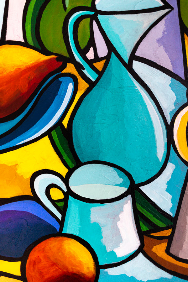 Abstract Painting - Original Wall Art – Large Oil & Acrylic on Canvas – Minimalist Abstract Wall Art – Mensa Lucis (40"x40" | 101x101cm)