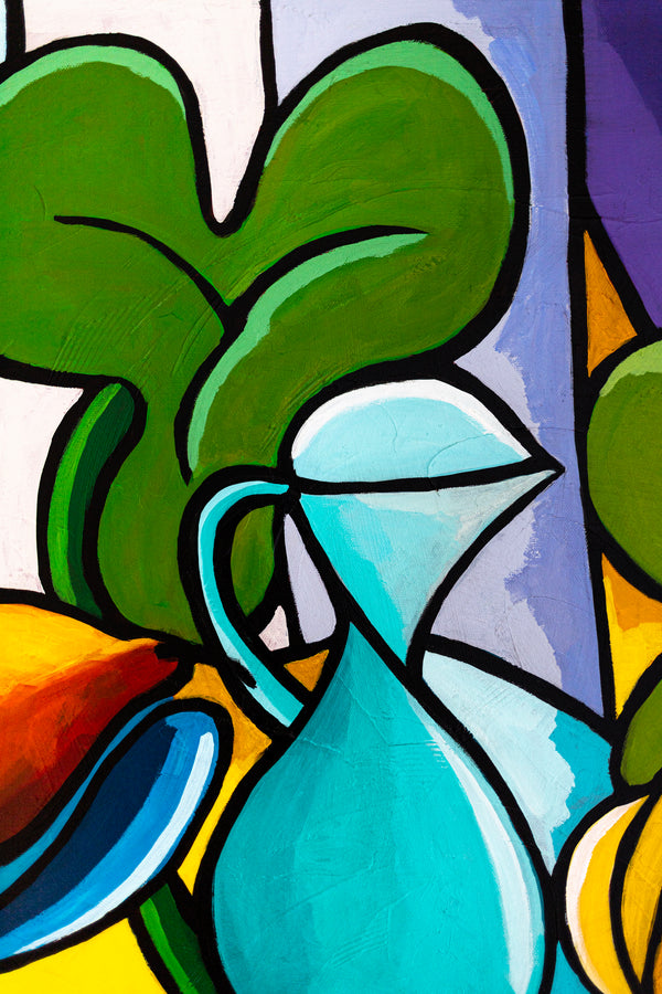 Abstract Painting - Original Wall Art – Large Oil & Acrylic on Canvas – Minimalist Abstract Wall Art – Mensa Lucis (40"x40" | 101x101cm)