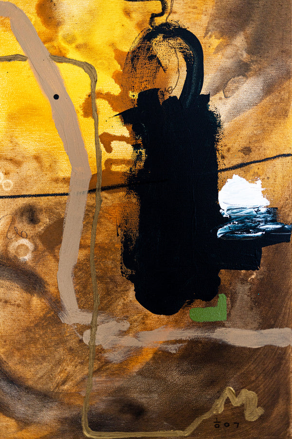 Abstract Painting - Original Wall Art – Oil & Acrylic on Canvas – Earth tone Contemporary Modern Art – Meursault (32"x32" | 81x81cm)