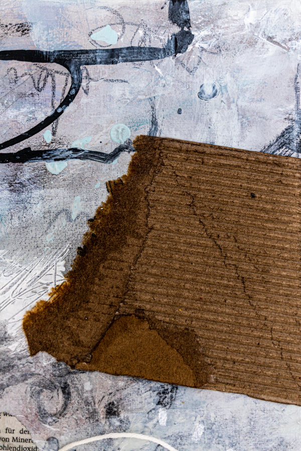 Abstract Painting - Original Wall Art – Oil & Acrylic on Canvas – Minimalist Contemporary Abstract Wall Art – Mit I (16"x16" | 40x40cm)