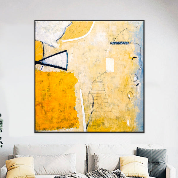 Vivid and Surrealistic Modern Abstract Original Acrylic Painting, Canvas Wall Art of the Lazy Monday | Monday dream