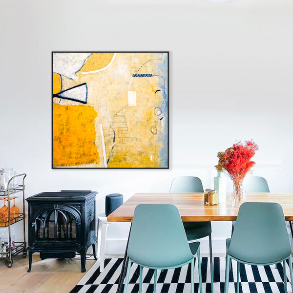 Vivid and Surrealistic Modern Abstract Original Acrylic Painting, Canvas Wall Art of the Lazy Monday | Monday dream