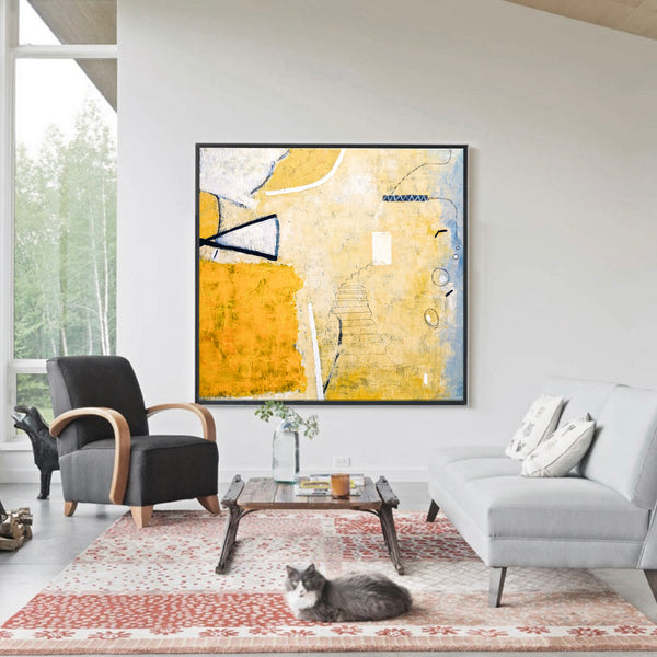 Vivid and Surrealistic Modern Abstract Original Acrylic Painting, Canvas Wall Art of the Lazy Monday | Monday dream