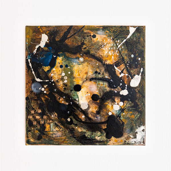 Abstract Painting – Original Wall Art – Acrylic & Oil Painting on Canvas – Mixed Media Framed Painting – "Mutua actio II" – 20"x20" (50x50cm)