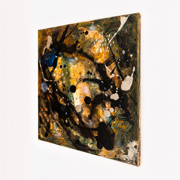 Abstract Painting – Original Wall Art – Acrylic & Oil Painting on Canvas – Mixed Media Framed Painting – "Mutua actio II" – 20"x20" (50x50cm)