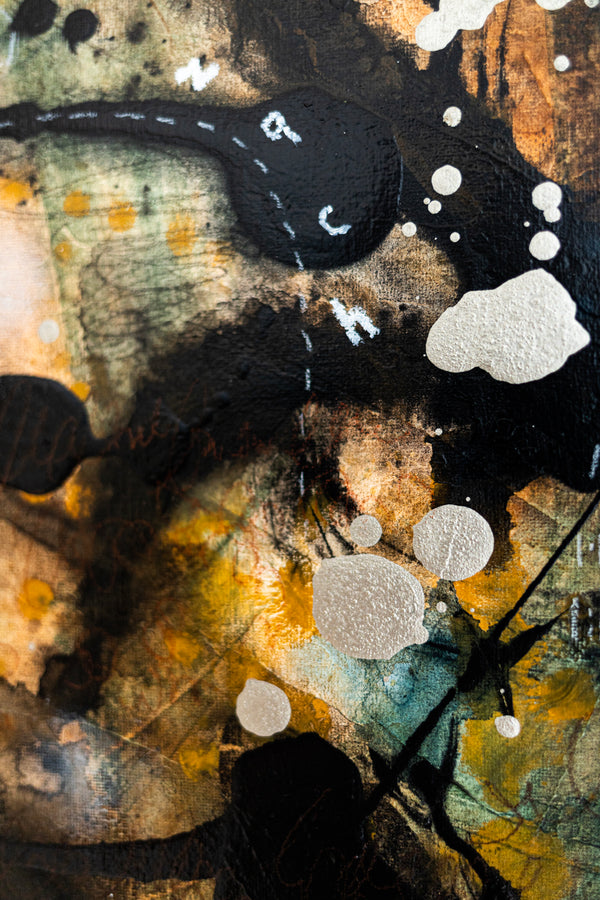 Abstract Painting – Original Wall Art – Acrylic & Oil Painting on Canvas – Mixed Media Painting – "Mutua actio II" – 20"x20" (50x50cm)