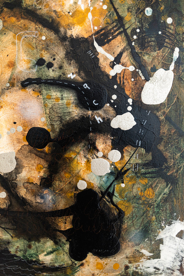 Abstract Painting – Original Wall Art – Acrylic & Oil Painting on Canvas – Mixed Media Painting – "Mutua actio II" – 20"x20" (50x50cm)