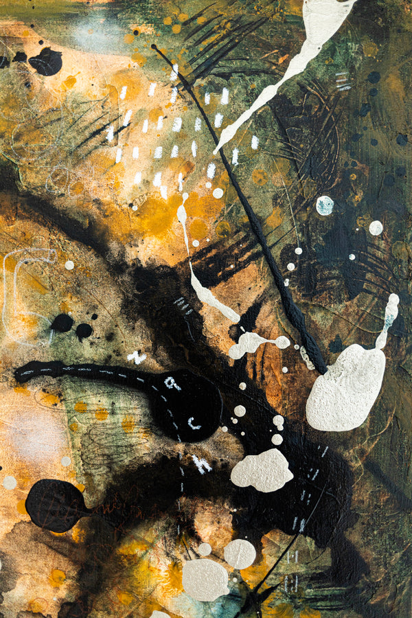 Abstract Painting – Original Wall Art – Acrylic & Oil Painting on Canvas – Mixed Media Painting – "Mutua actio II" – 20"x20" (50x50cm)