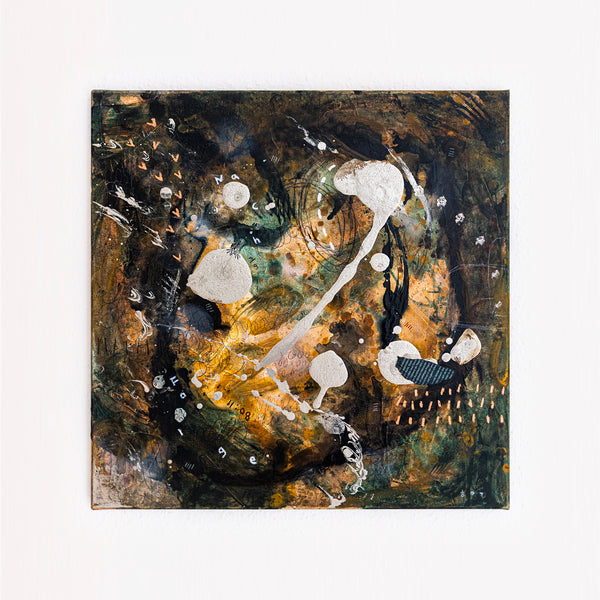 Abstract Painting – Original Wall Art – Acrylic & Oil Painting on Canvas – Mixed Media Framed Painting – "Mutua actio I" – 20"x20" (50x50cm)