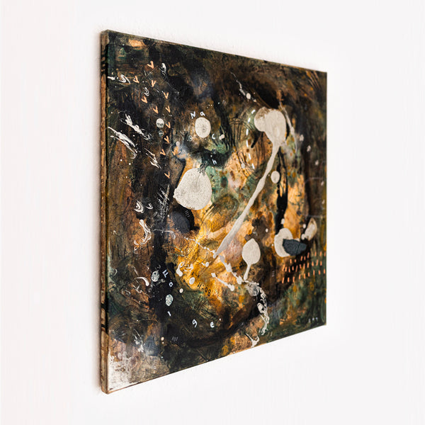 Abstract Painting – Original Wall Art – Acrylic & Oil Painting on Canvas – Mixed Media Framed Painting – "Mutua actio I" – 20"x20" (50x50cm)