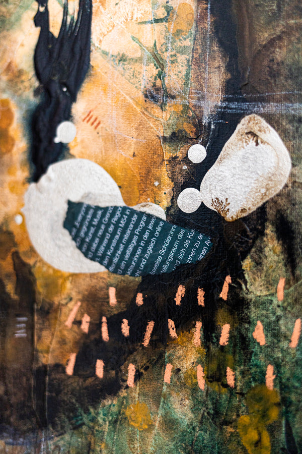 Abstract Painting – Original Wall Art – Acrylic & Oil Painting on Canvas – Mixed Media Painting – "Mutua actio I" – 20"x20" (50x50cm)