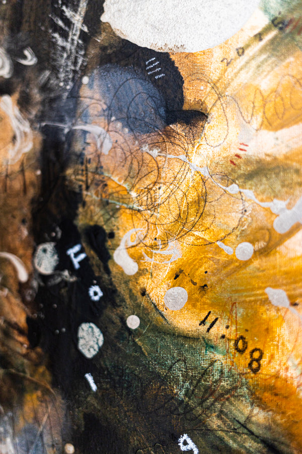 Abstract Painting – Original Wall Art – Acrylic & Oil Painting on Canvas – Mixed Media Painting – "Mutua actio I" – 20"x20" (50x50cm)