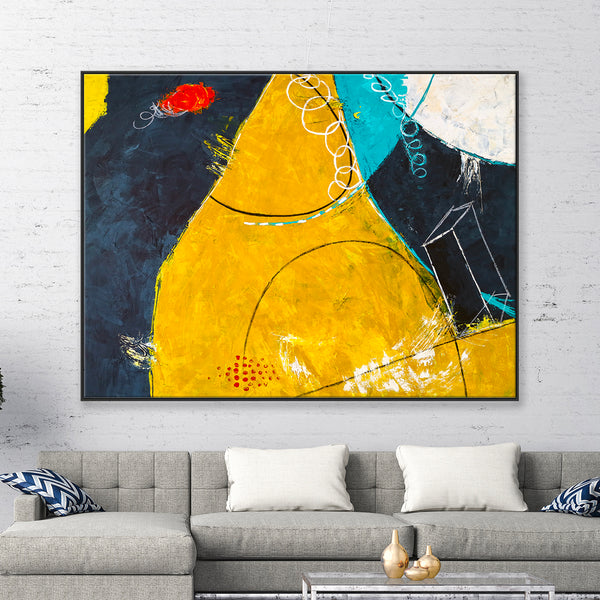 Whimsical Dance in Original Abstract Acrylic Painting, Vibrant Large Colorful Canvas Wall Art | My tiny universe