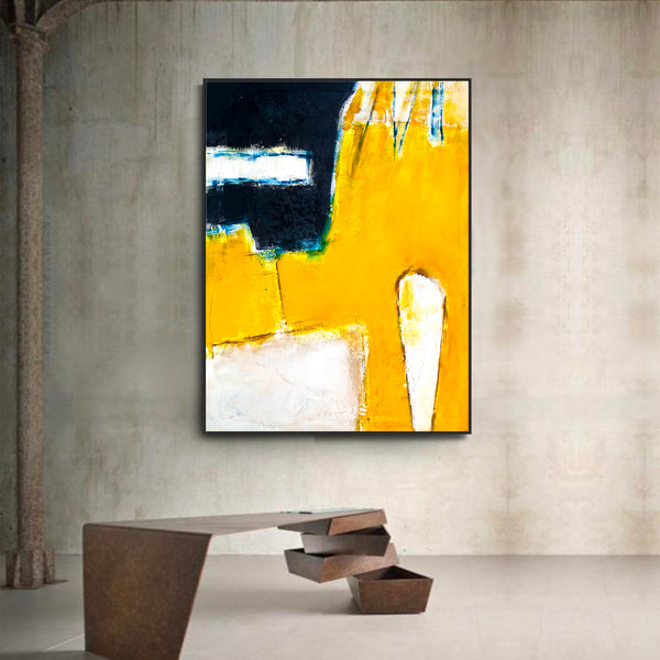 Abstract Painting – Original Wall Art – Large Oil & Acrylic Painting on Canvas – Modern Minimalist Contemporary Canvas Art – “Neo”