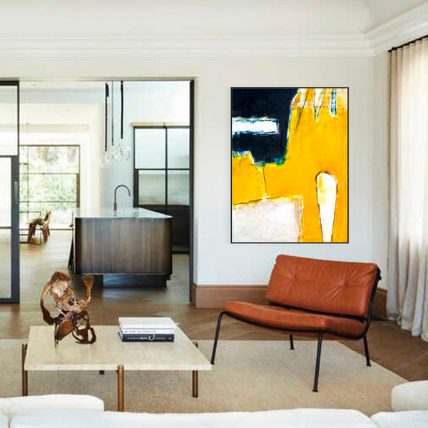 Abstract Painting – Original Wall Art – Large Oil & Acrylic Painting on Canvas – Modern Minimalist Contemporary Canvas Art – “Neo”