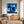Bold Blue Geometric Abstract Wall Art — Modern Original Oil Painting, Textured Canvas — 