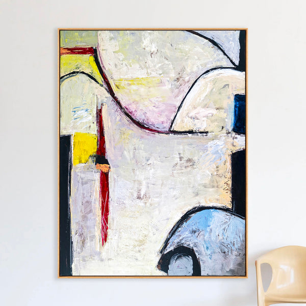 Abstract Painting – Original Wall Art – Large Oil & Acrylic Painting on Canvas – Modern Minimalist Contemporary Canvas Art – “No 6”