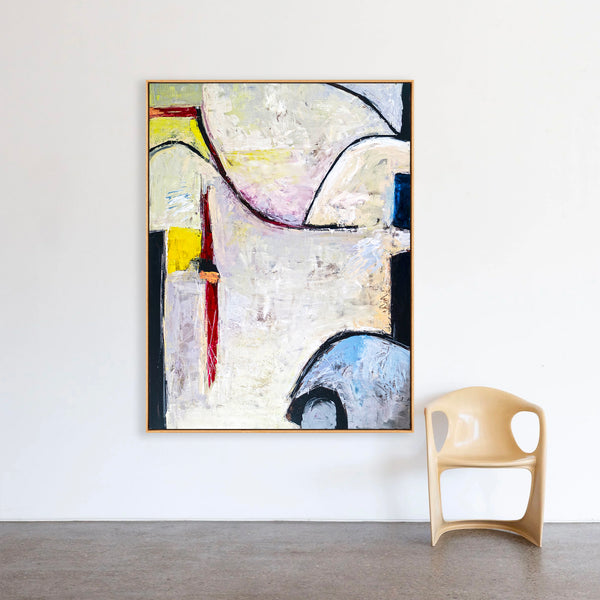 Abstract Painting – Original Wall Art – Large Oil & Acrylic Painting on Canvas – Modern Minimalist Contemporary Canvas Art – “No 6”