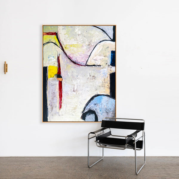 Abstract Painting – Original Wall Art – Large Oil & Acrylic Painting on Canvas – Modern Minimalist Contemporary Canvas Art – “No 6”