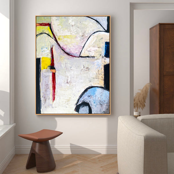 Abstract Painting – Original Wall Art – Large Oil & Acrylic Painting on Canvas – Modern Minimalist Contemporary Canvas Art – “No 6”